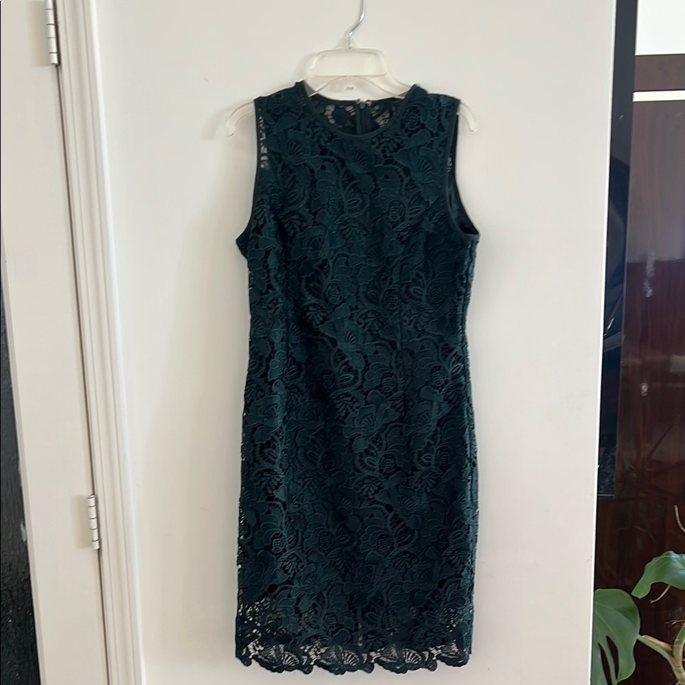 Elegant Teal Lace Dress
